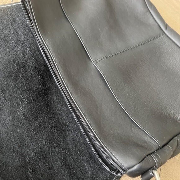 Le Donne Full Flap Over Shoulder Bag Black NWT - Picture 3 of 13